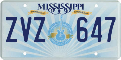 MS license plate ZVZ647