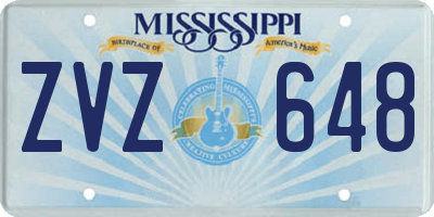 MS license plate ZVZ648