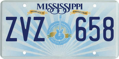 MS license plate ZVZ658
