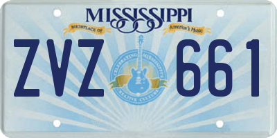 MS license plate ZVZ661