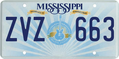 MS license plate ZVZ663