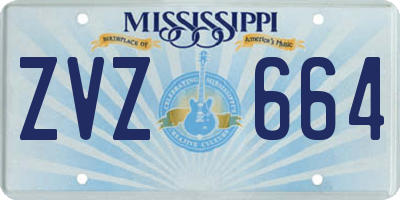 MS license plate ZVZ664