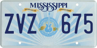 MS license plate ZVZ675