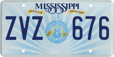 MS license plate ZVZ676