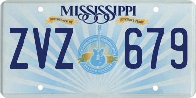 MS license plate ZVZ679
