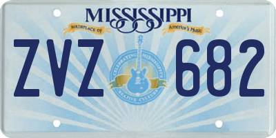 MS license plate ZVZ682