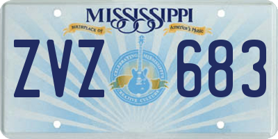 MS license plate ZVZ683