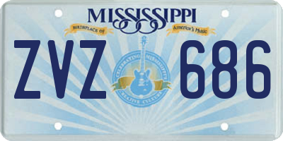 MS license plate ZVZ686