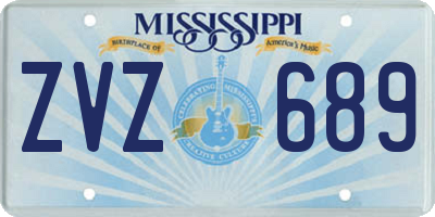 MS license plate ZVZ689