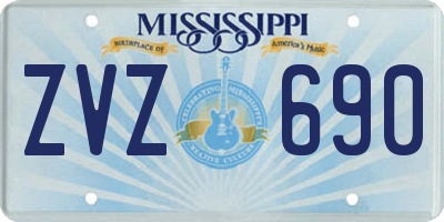 MS license plate ZVZ690
