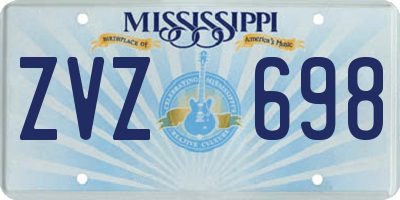MS license plate ZVZ698