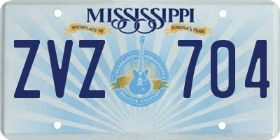 MS license plate ZVZ704