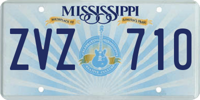 MS license plate ZVZ710
