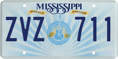 MS license plate ZVZ711