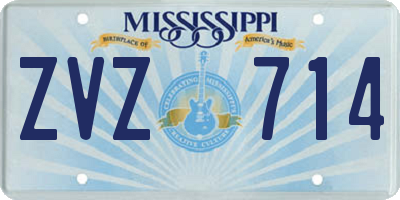 MS license plate ZVZ714