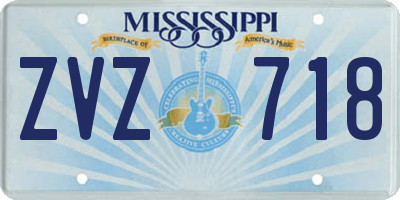 MS license plate ZVZ718