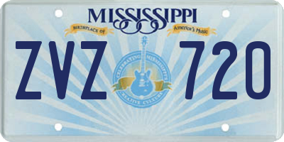 MS license plate ZVZ720