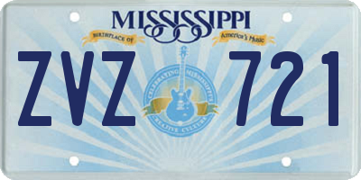MS license plate ZVZ721