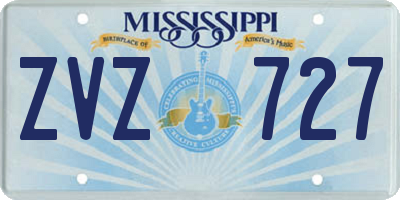 MS license plate ZVZ727