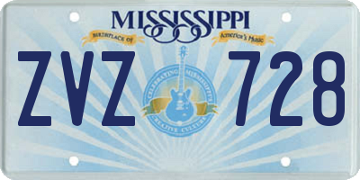 MS license plate ZVZ728