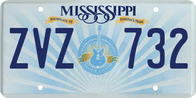 MS license plate ZVZ732