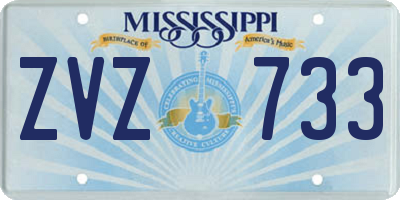 MS license plate ZVZ733