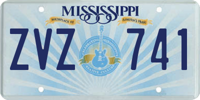 MS license plate ZVZ741