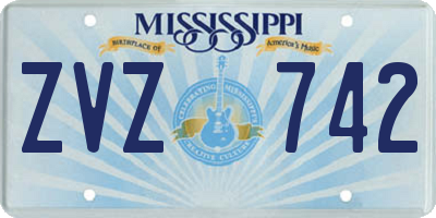 MS license plate ZVZ742