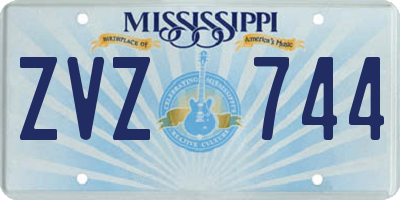 MS license plate ZVZ744