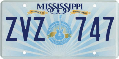 MS license plate ZVZ747