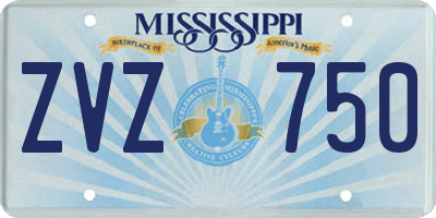 MS license plate ZVZ750