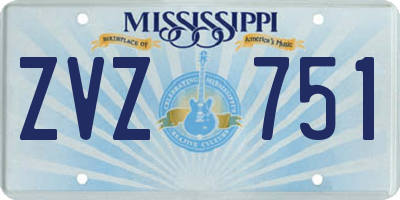 MS license plate ZVZ751