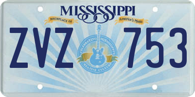 MS license plate ZVZ753