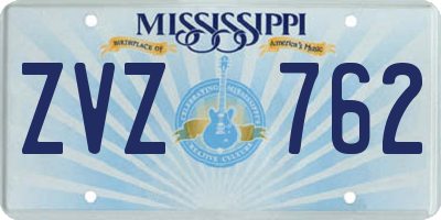 MS license plate ZVZ762