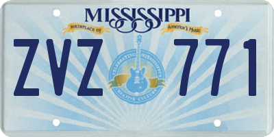 MS license plate ZVZ771