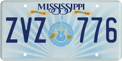MS license plate ZVZ776