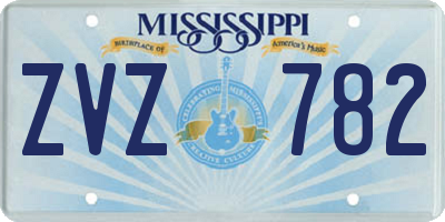 MS license plate ZVZ782