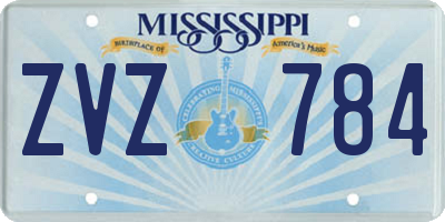 MS license plate ZVZ784