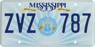 MS license plate ZVZ787