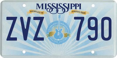 MS license plate ZVZ790