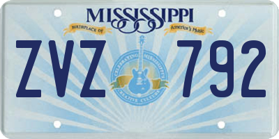 MS license plate ZVZ792