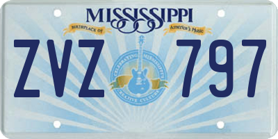 MS license plate ZVZ797
