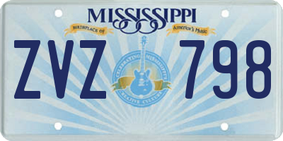 MS license plate ZVZ798