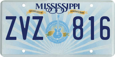 MS license plate ZVZ816
