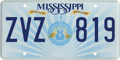 MS license plate ZVZ819