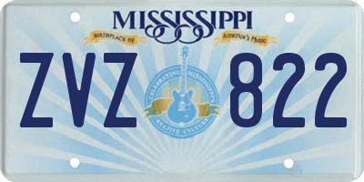 MS license plate ZVZ822