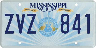 MS license plate ZVZ841