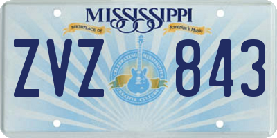 MS license plate ZVZ843