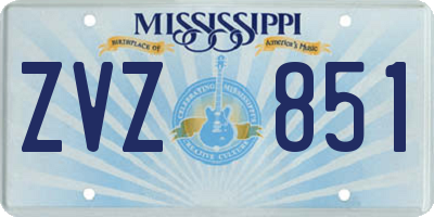 MS license plate ZVZ851