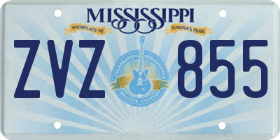 MS license plate ZVZ855